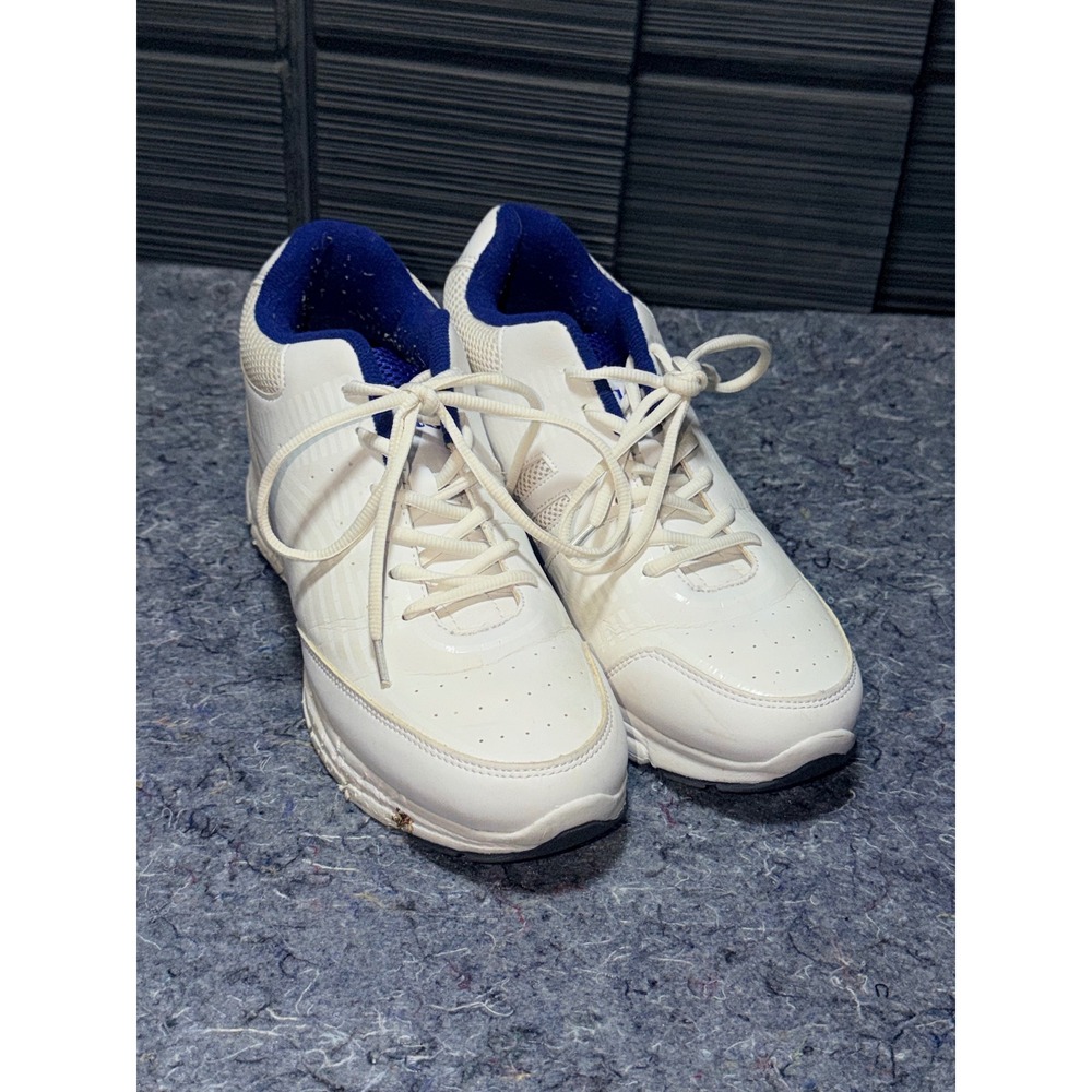 Calto G8812 Mens 7.5 White Blue 3" Height Increasing Elevator Sneakers